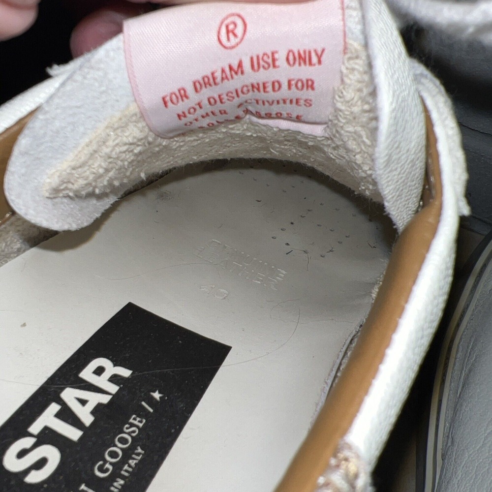 Golden Goose Hi Star Classic With List- Leather Upper Giraffe Horsy Star Size 40 - Picture 9 of 16
